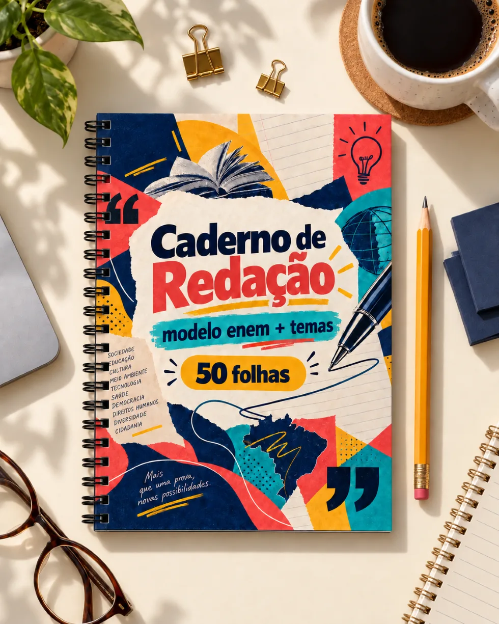 Caderno de redação - Modelo Enem - 50 folhas